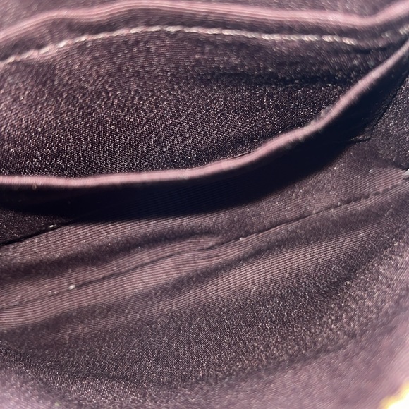 ❤️Coach Corner Zip Wristlet Crossgrain Leather Metallic Red - Picture 7 of 10